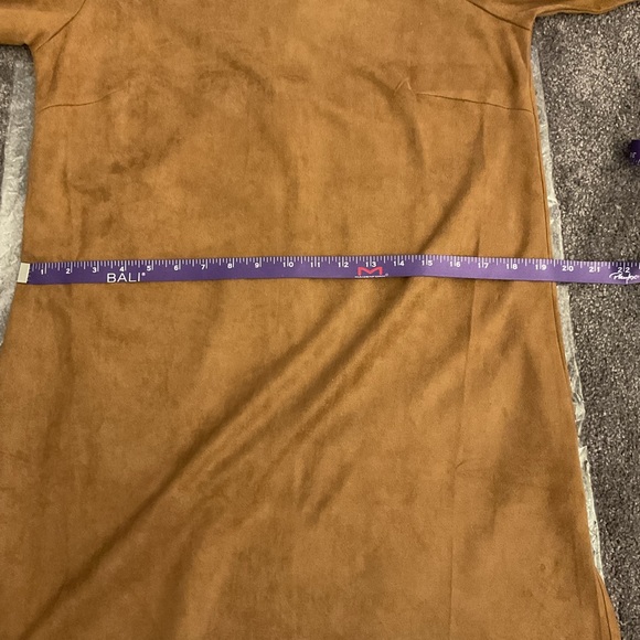 Caramel Faux Suede Dress - Picture 5 of 5